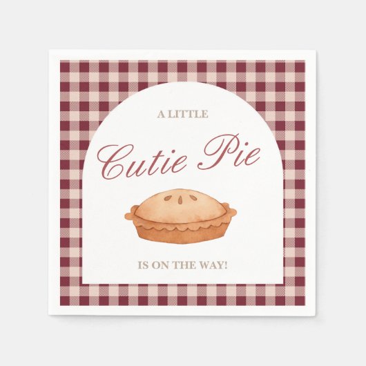 Serviette En Papier Baby shower à tarte Cutie Napkin (Devant)