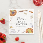 Serviette En Papier Baby shower à tarte rustique (En situation)