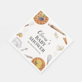 Serviette En Papier Baby shower à tarte rustique (Coin)