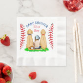 Serviette En Papier Baby shower à thème 2 laboratoires et bébé (En situation)