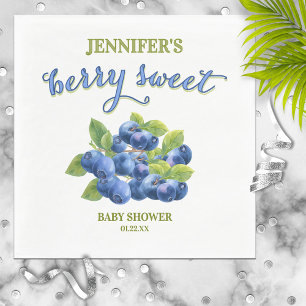 Serviette En Papier Baby shower à thème Berry Sweet Blueberry