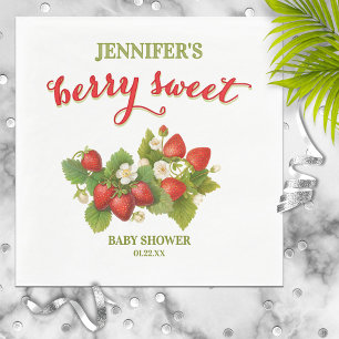 Serviette En Papier Baby shower à thème Berry Sweet Strawberry