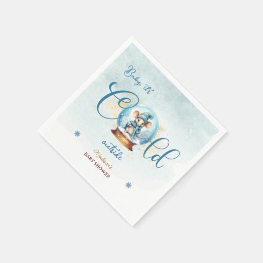 Serviette En Papier Baby shower à thème Snowglobe (Coin)