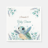 Serviette En Papier Baby shower à thème tortue (Devant)