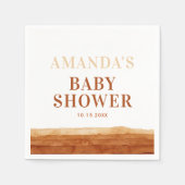 Serviette En Papier Baby shower Abstrait de Terracotta Boho (Devant)