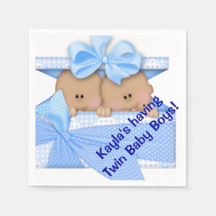 Serviette En Papier Baby shower Africain Américain Twin Boy Papier Nap