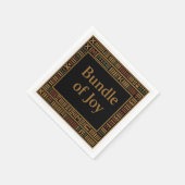 Serviette En Papier Baby shower africain Gold Kente Napkin (Coin)