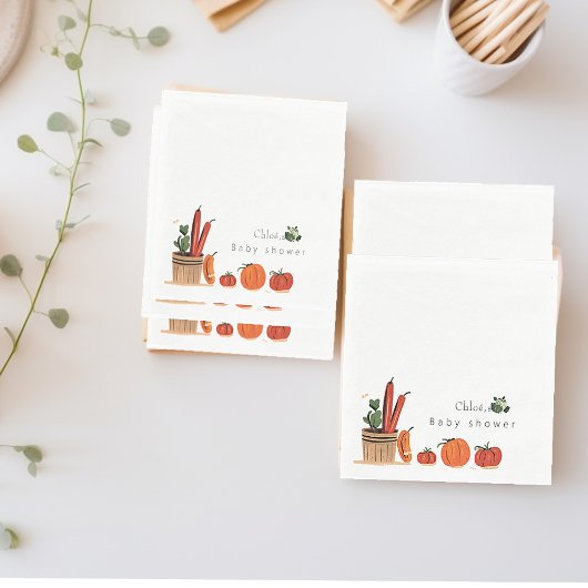 Serviette En Papier Baby shower agricole