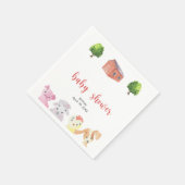 Serviette En Papier Baby shower agricole - baby shower (Coin)