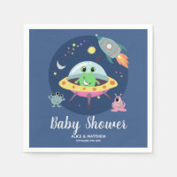 Baby shower Alien Boys Cute Blue Space