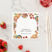 Serviette En Papier Baby shower alimentaire italien (En situation)