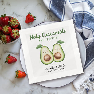 Serviette En Papier Baby shower amusant des jumeaux de Saint-Guacamole