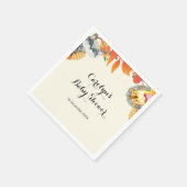 Serviette En Papier Baby shower animal citrouille rustique Napkin (Coin)