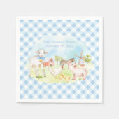 Serviette En Papier Baby shower animal de ferme serviettes (Devant)