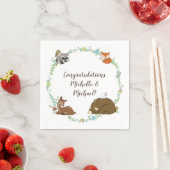 Serviette En Papier Baby shower animal de la forêt (En situation)