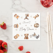 Serviette En Papier Baby shower animal de la forêt (En situation)