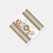 Serviette En Papier Baby shower animal tribal (Coin)