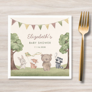 Serviette En Papier Baby Shower Animaux de la Forêt