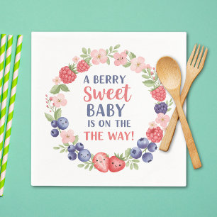Serviette En Papier Baby-Shower aquarelle aux fruits délicieux