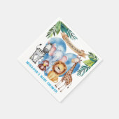 Serviette En Papier Baby shower aquatique Safari Animaux (Coin)