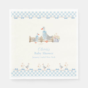 Serviette En Papier Baby Shower Arc-en-Ciel à l'Anglaise avec un Nœud 