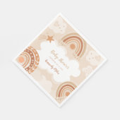 Serviette En Papier Baby shower arc-en-ciel Boho (Coin)