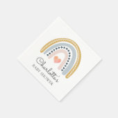 Serviette En Papier Baby shower arc-en-ciel Boho (Coin)