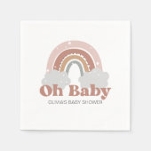 Serviette En Papier Baby shower arc-en-ciel Boho (Devant)