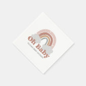 Serviette En Papier Baby shower arc-en-ciel Boho (Coin)
