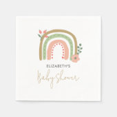 Serviette En Papier Baby shower arc-en-ciel Boho Couleurs pourries Ter (Devant)
