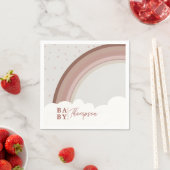 Serviette En Papier Baby shower arc-en-ciel bouché Boho Girl Napkins (En situation)