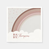 Serviette En Papier Baby shower arc-en-ciel bouché Boho Girl Napkins (Devant)