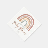 Serviette En Papier Baby shower arc-en-ciel de Boho en tons muets (Coin)