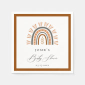 Serviette En Papier Baby shower Arc-en-ciel de la Bohême (Devant)