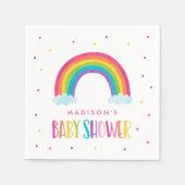 Serviette En Papier Baby shower arc-en-ciel lumineux (Devant)