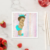 Serviette En Papier Baby shower arc-en-ciel Pastel (En situation)
