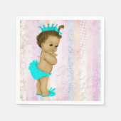 Serviette En Papier Baby shower arc-en-ciel Pastel (Devant)