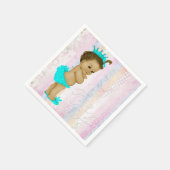 Serviette En Papier Baby shower arc-en-ciel Pastel (Coin)