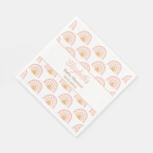 Serviette En Papier Baby shower arc-en-ciel rose Boho (Coin)