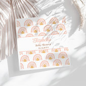 Serviette En Papier Baby shower arc-en-ciel rose Boho