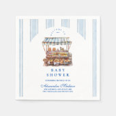 Serviette En Papier Baby shower Arch Blue Farmers (Devant)