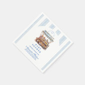 Serviette En Papier Baby shower Arch Blue Farmers (Coin)