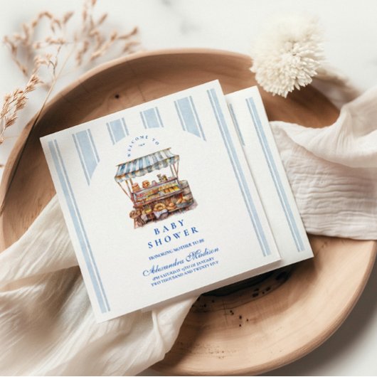 Serviette En Papier Baby shower Arch Blue Farmers