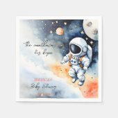Serviette En Papier Baby shower astronaute spatial modèle (Devant)