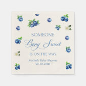 Serviette En Papier Baby Shower au Bleuet (Devant)