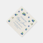 Serviette En Papier Baby Shower au Bleuet (Coin)
