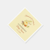 Serviette En Papier Baby shower Automne Rustique Petit Citrouille (Coin)
