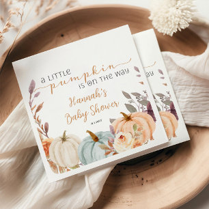 Serviette En Papier Baby shower Automne Un Peu Citrouille