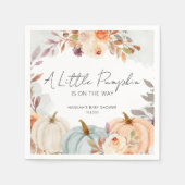 Serviette En Papier Baby shower Automne Un Peu Citrouille (Devant)