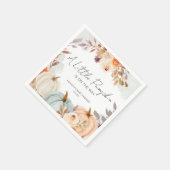 Serviette En Papier Baby shower Automne Un Peu Citrouille (Coin)